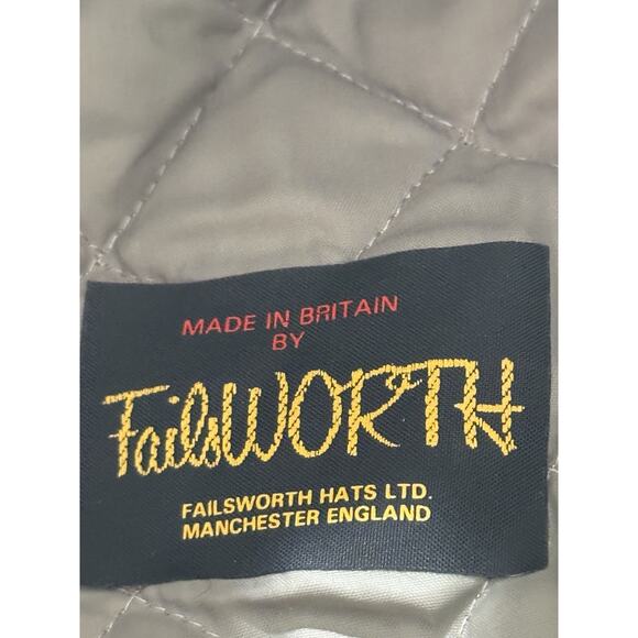 Vintage Men British Cap Failsworth, Norwich Fibers Quilted Inside 7 3/8 - Picture 3 of 5